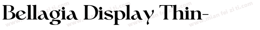 Bellagia Display Thin字体转换